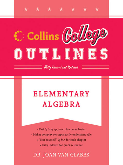 Title details for Elementary Algebra by Joan Van Glabek - Available
